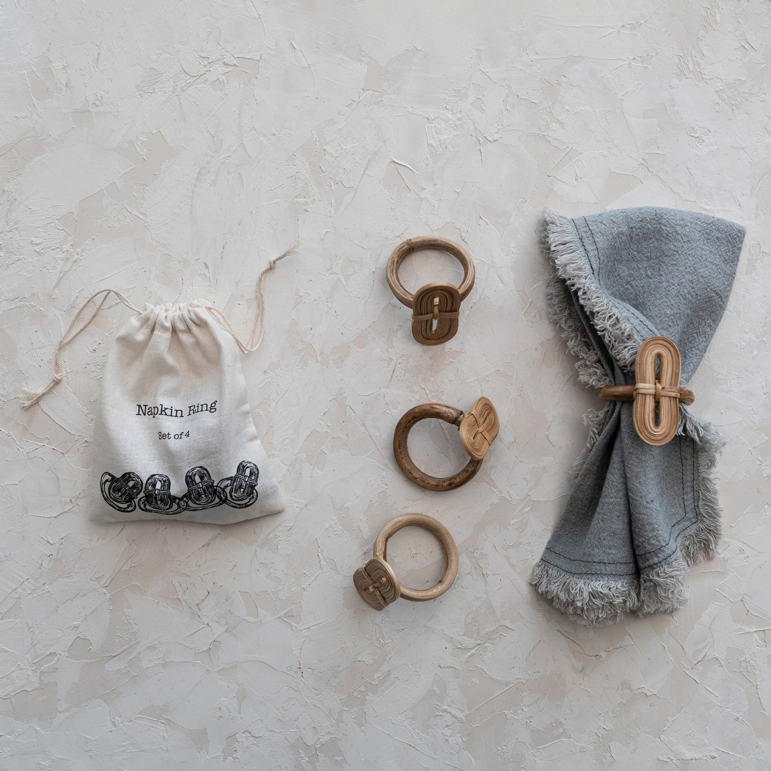 Hand-made Bamboo Napkin Rings