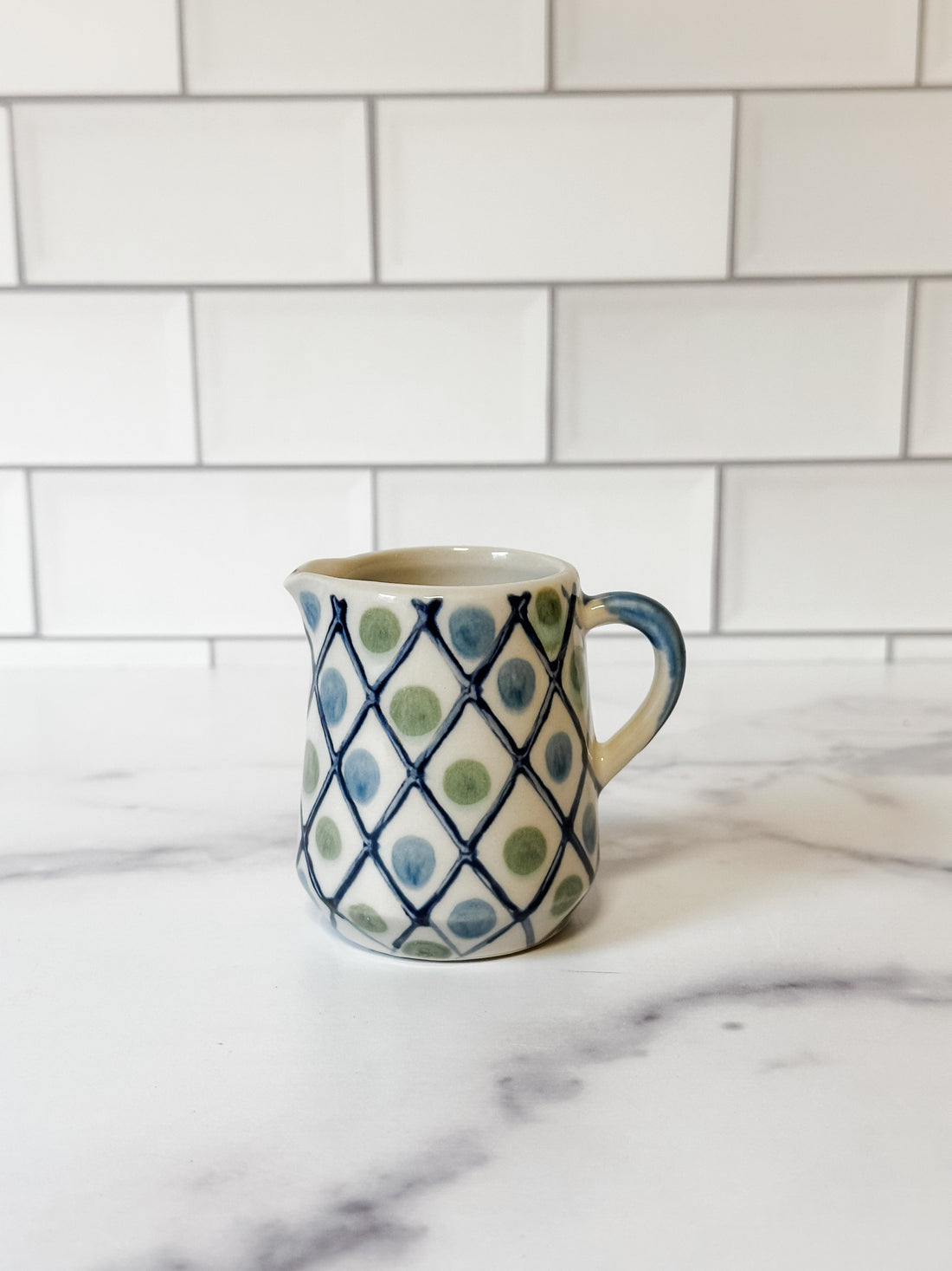 Hand-Painted Stoneware Creamer, 2 Styles