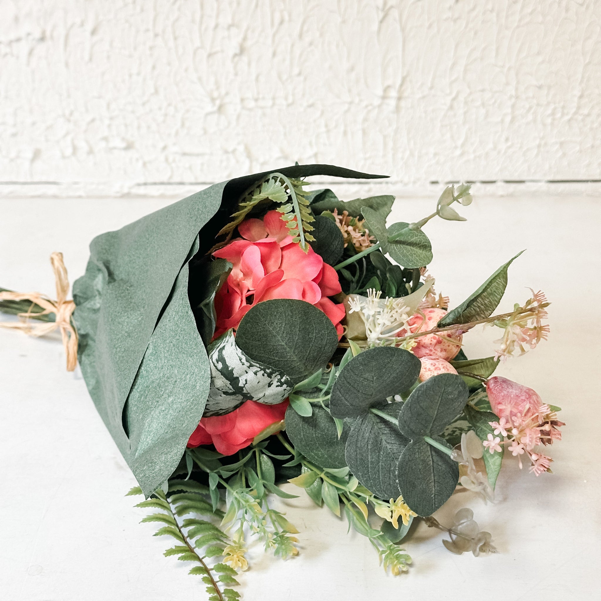 Pink Geranium Mixed Foliage Bouquet