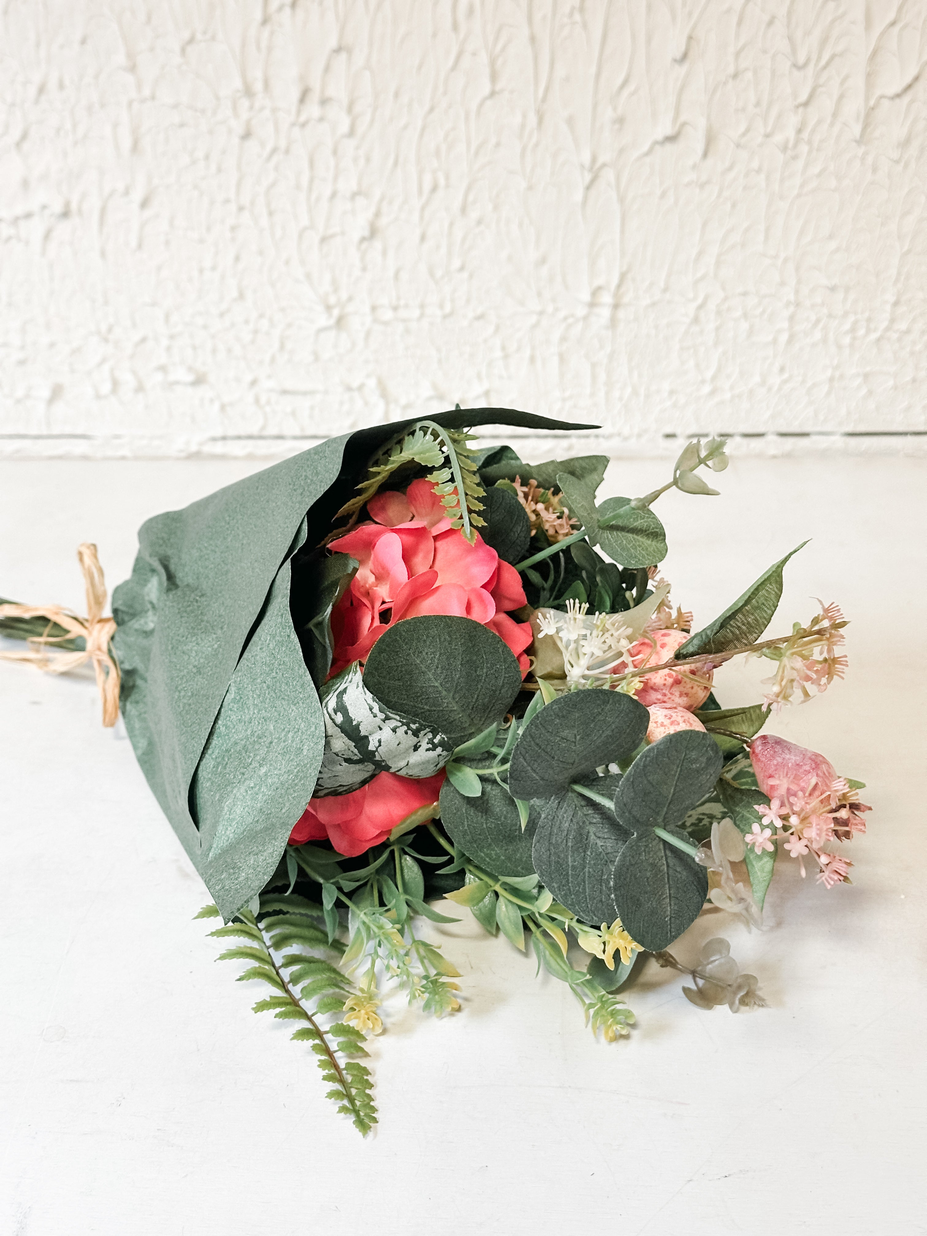 Pink Geranium Mixed Foliage Bouquet