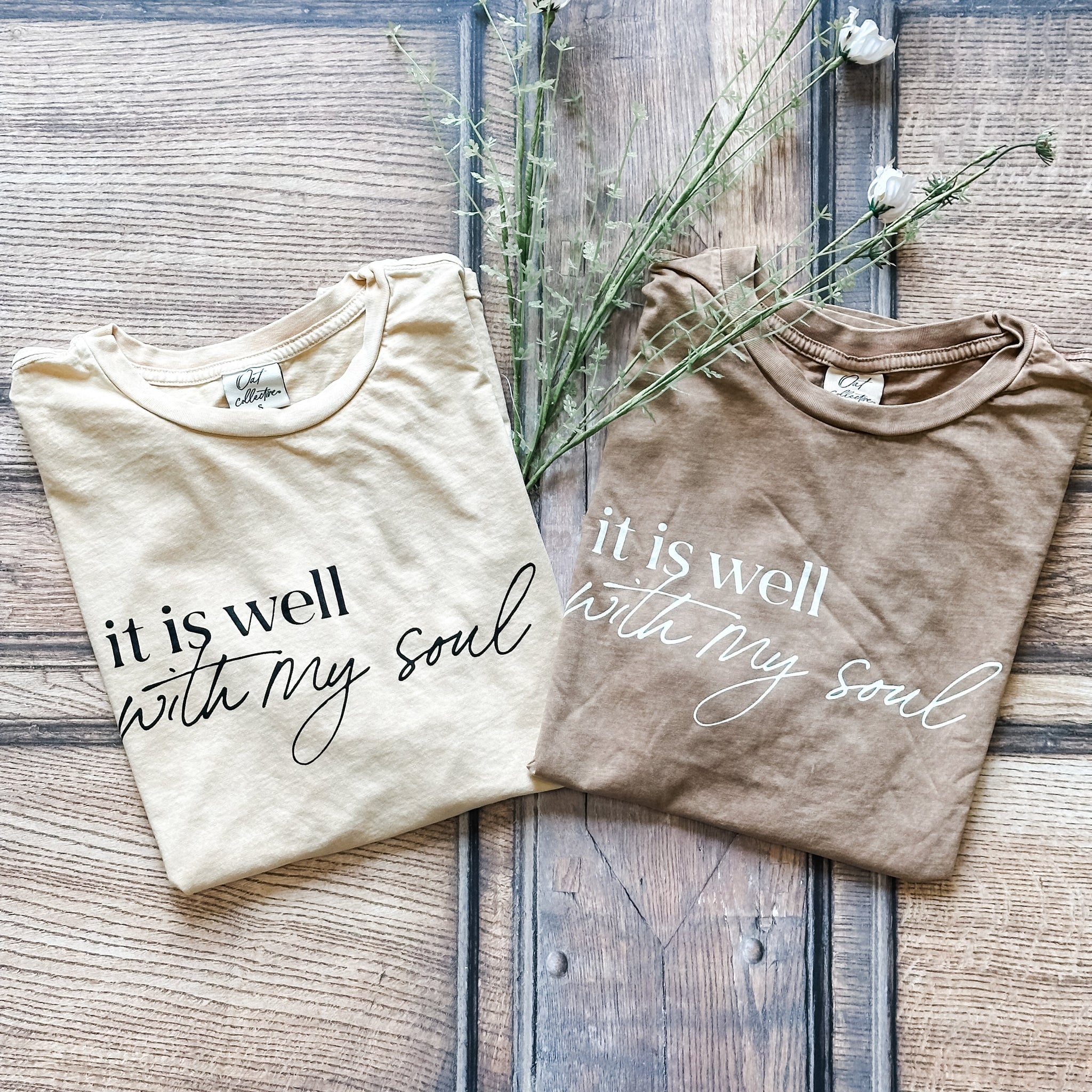 IT IS WELL WITH MY SOUL Mineral Washed Graphic Top