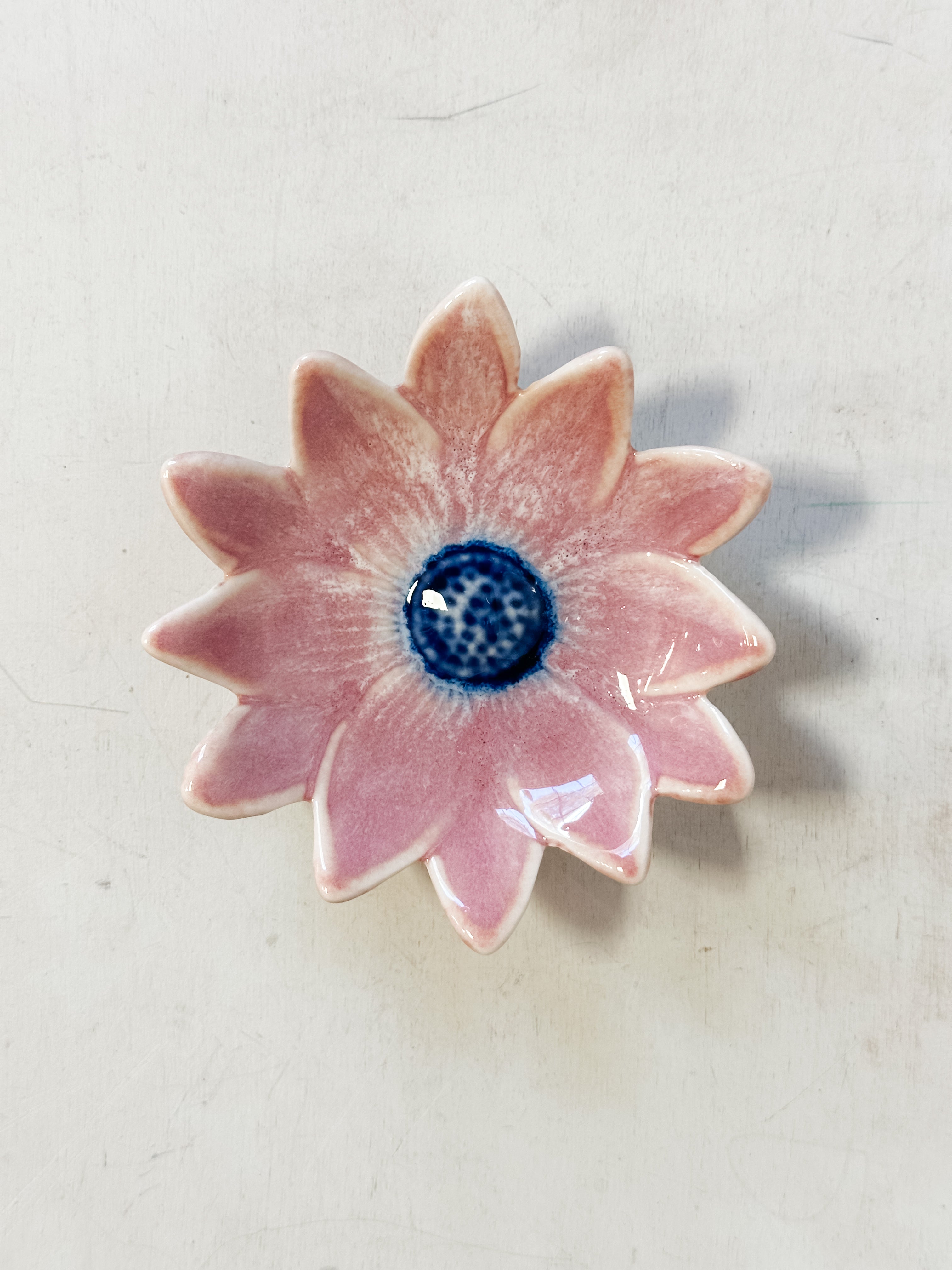 Stoneware Flower Shaped Dish, Small