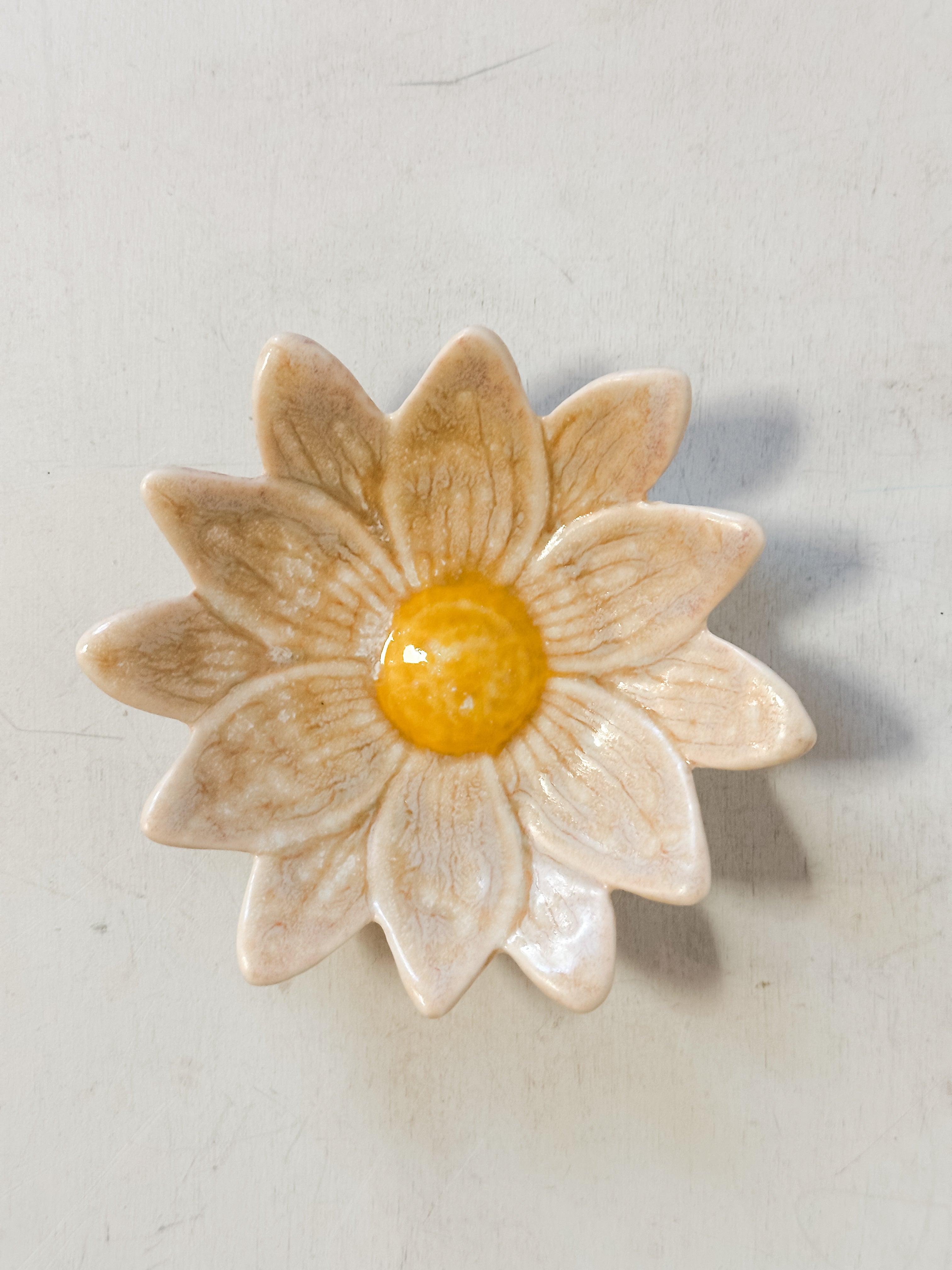 Stoneware Flower Shaped Dish, Small