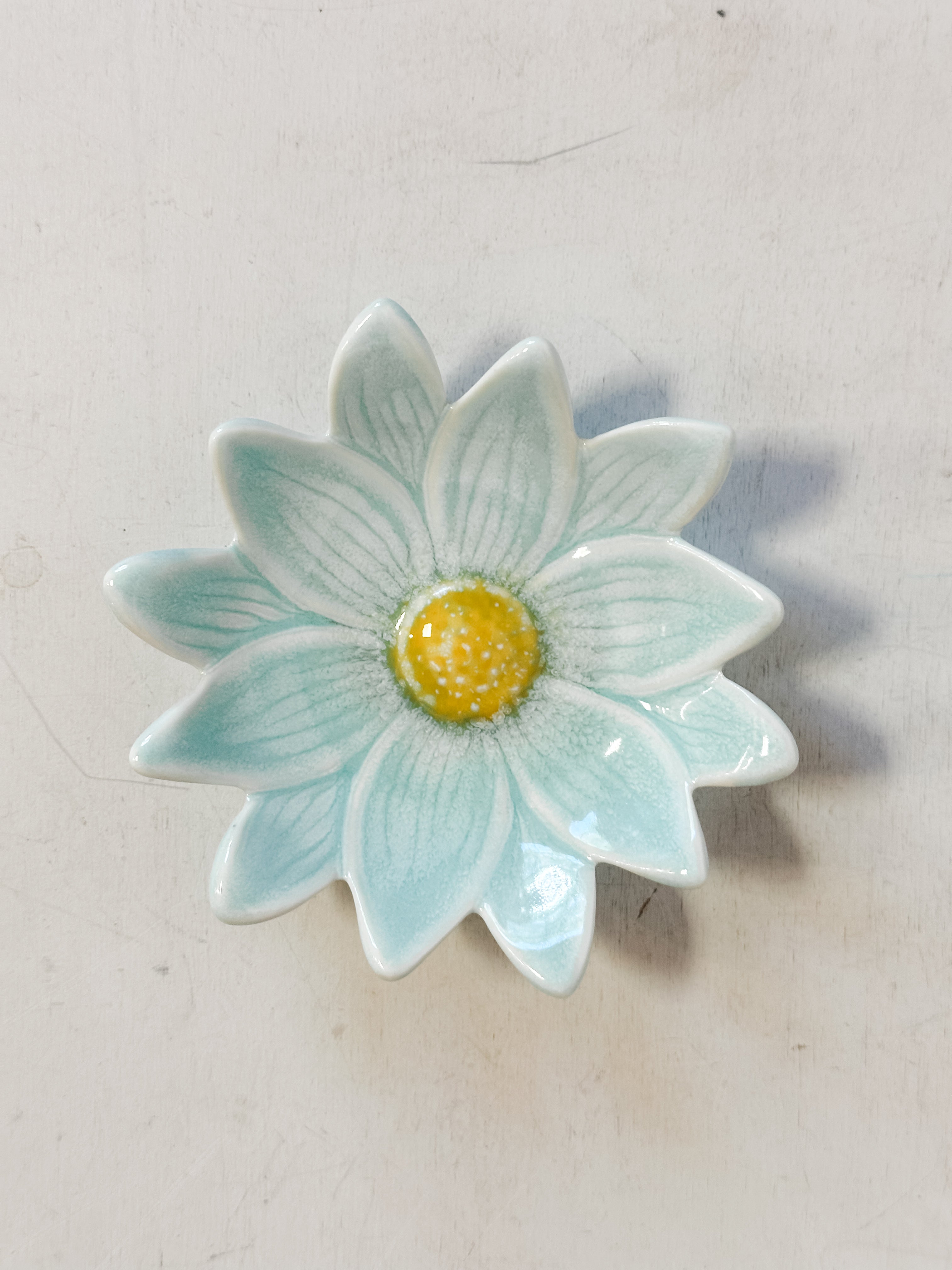 Stoneware Flower Shaped Dish, Small