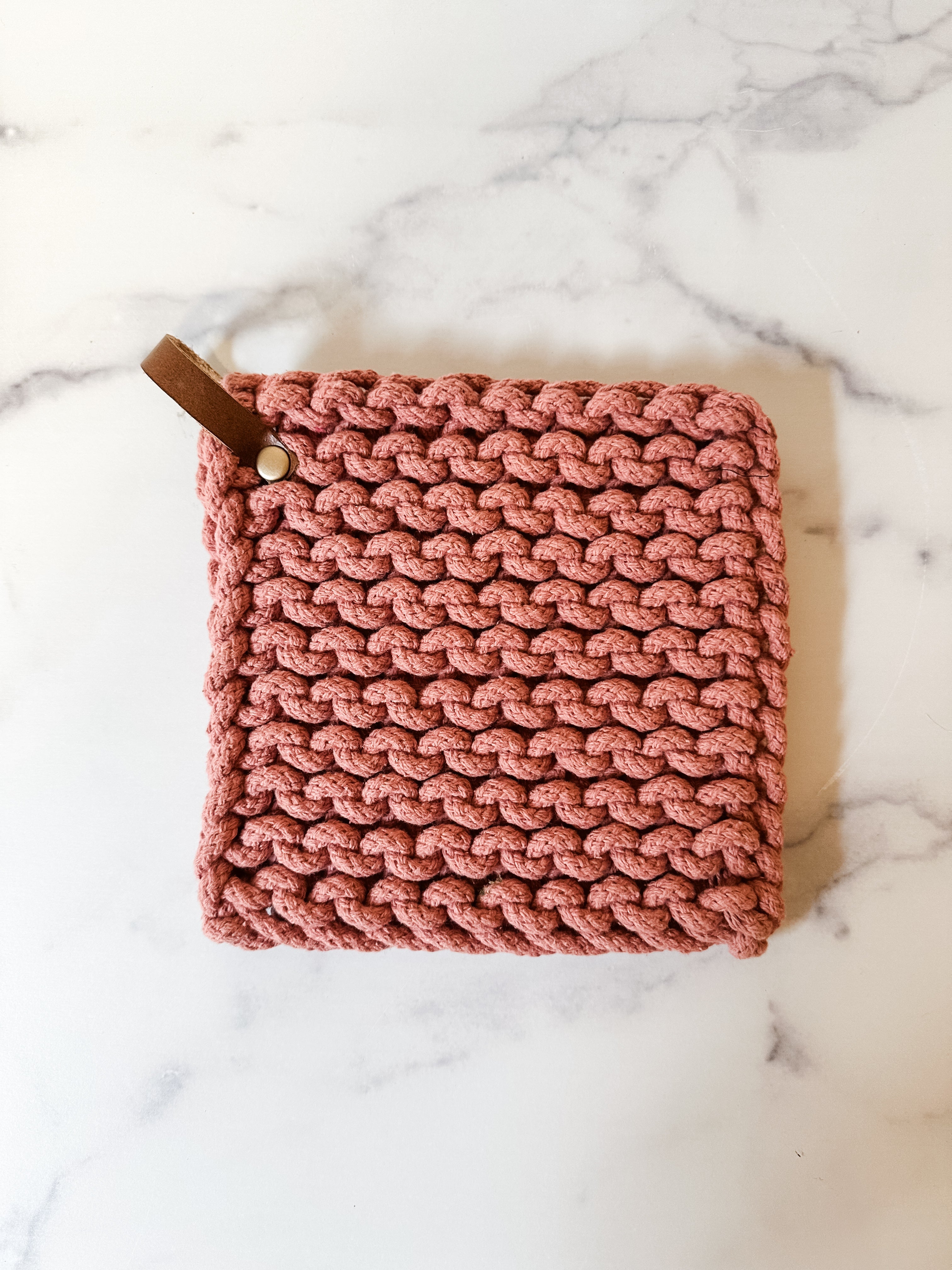Square Cotton Crocheted Pot Holder