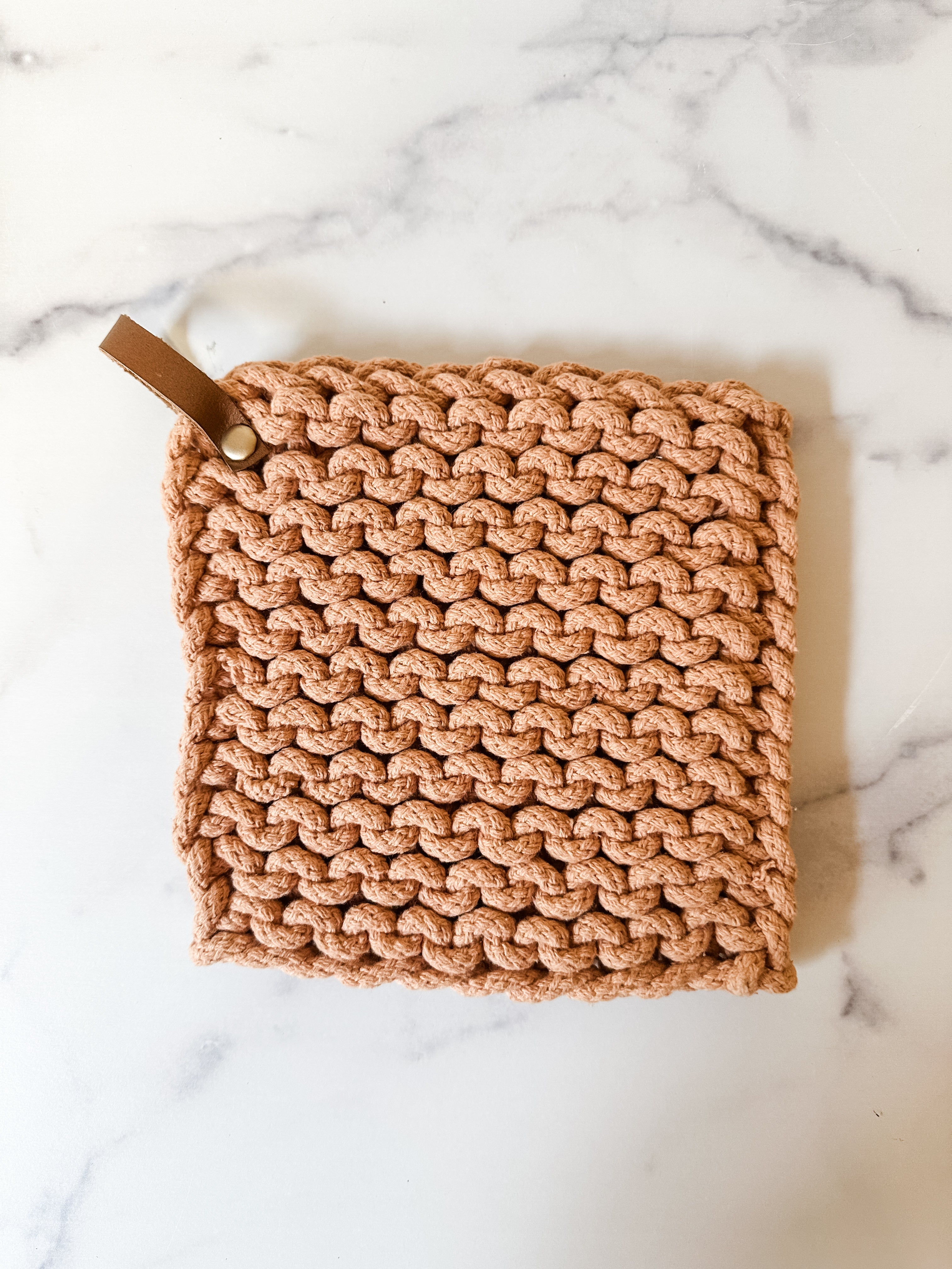 Square Cotton Crocheted Pot Holder