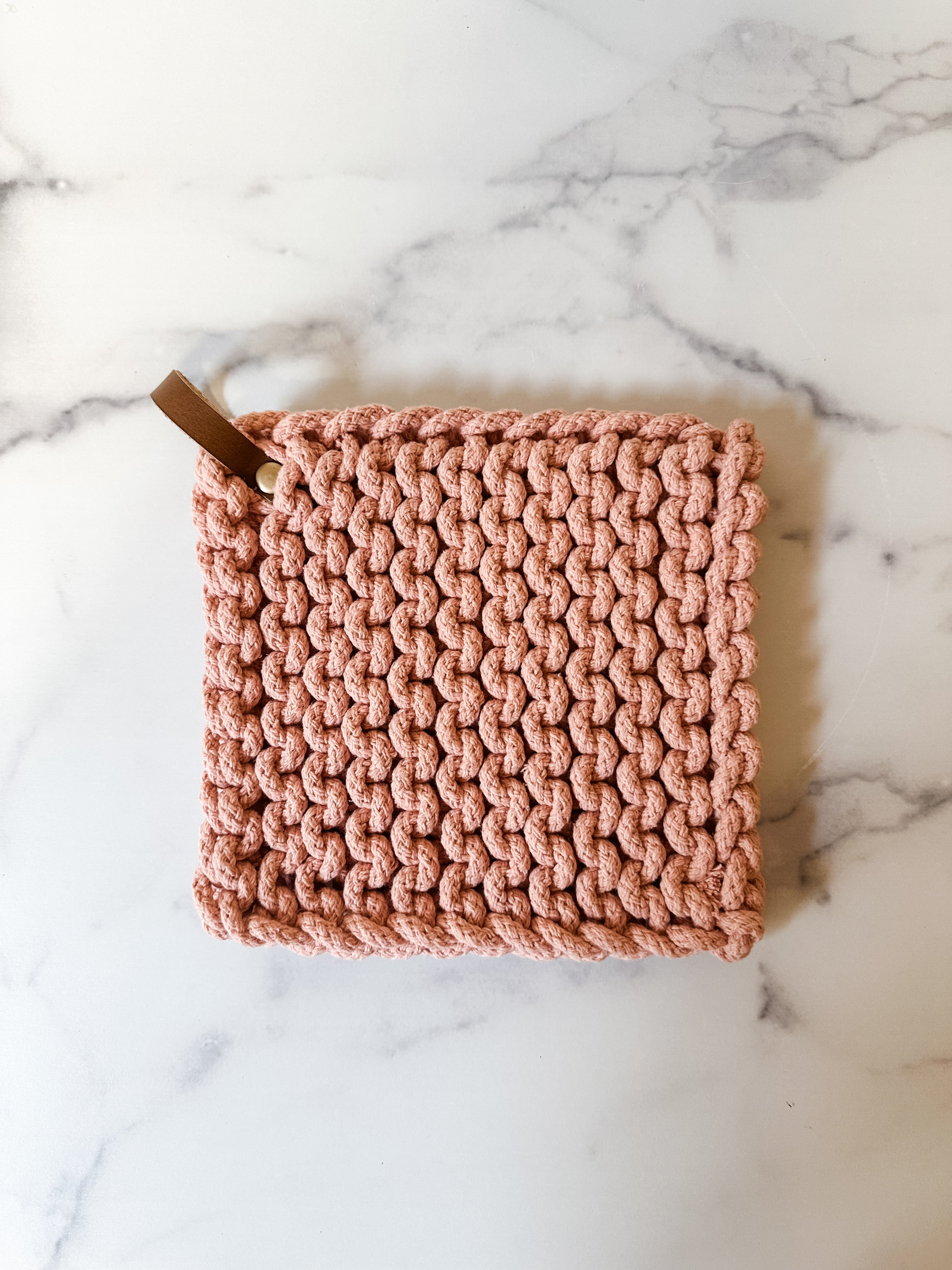 Square Cotton Crocheted Pot Holder