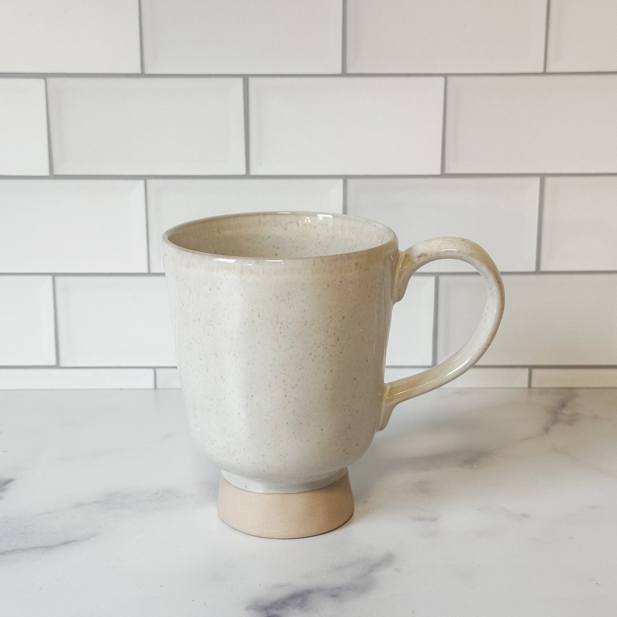 Stoneware Footed Mug