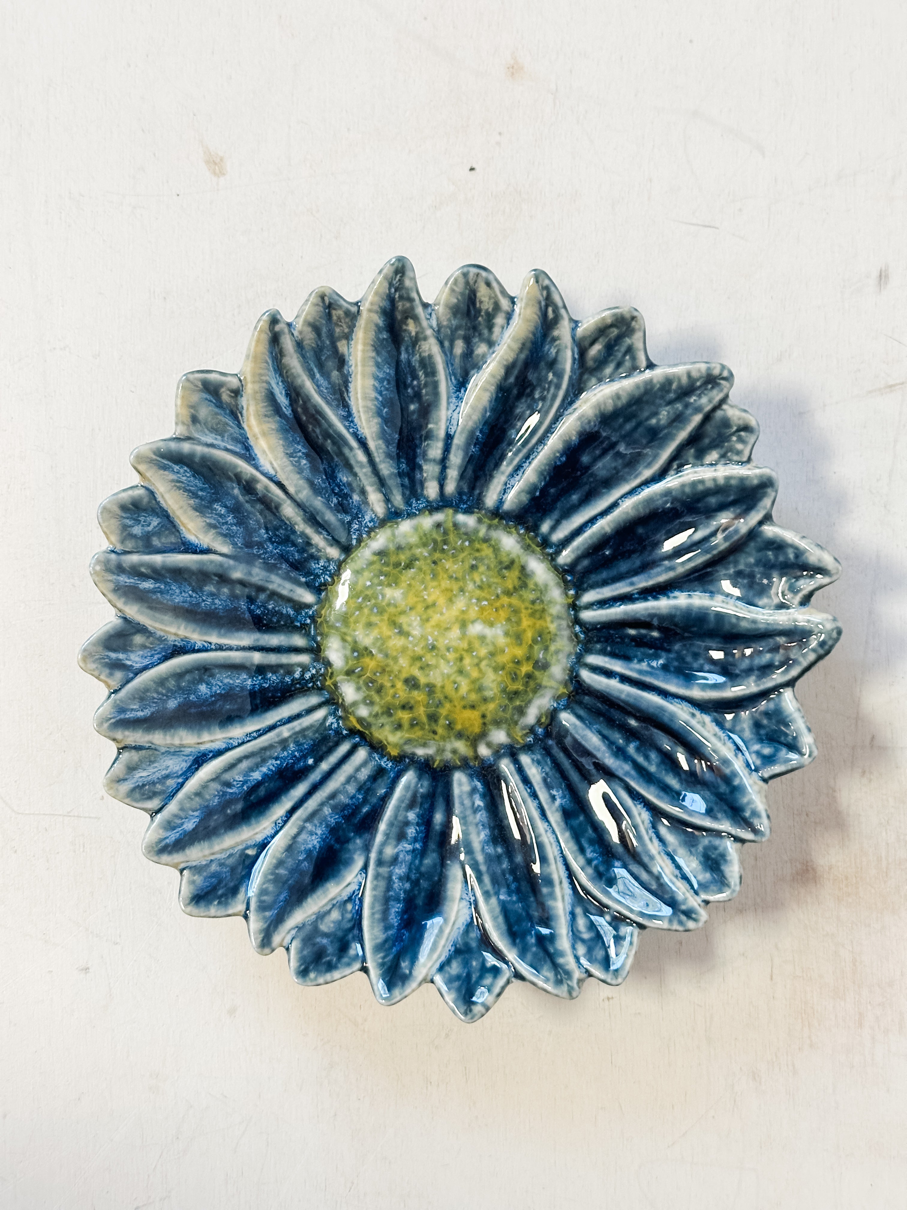 Stoneware Flower Shaped Dish, Large