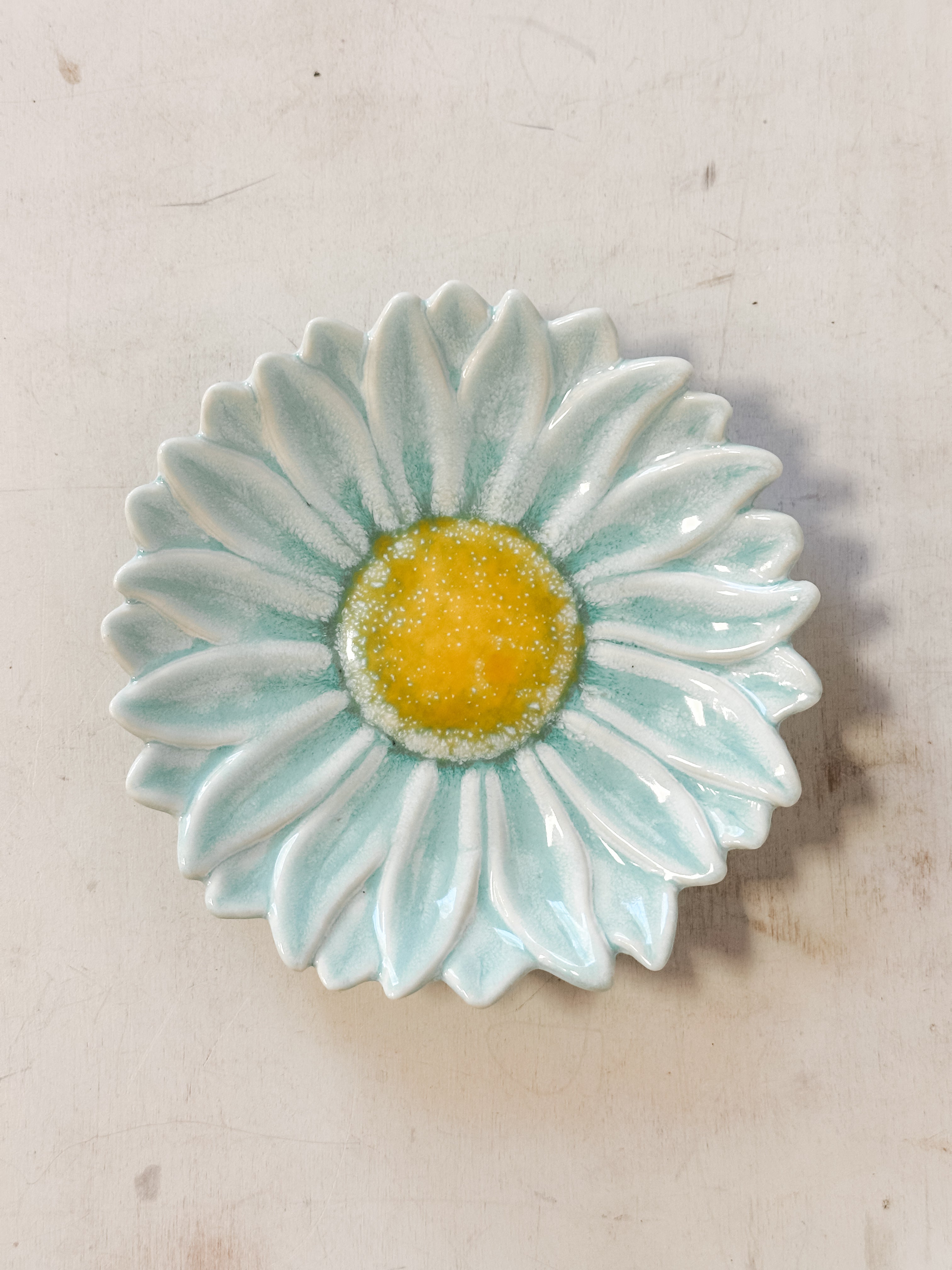 Stoneware Flower Shaped Dish, Large