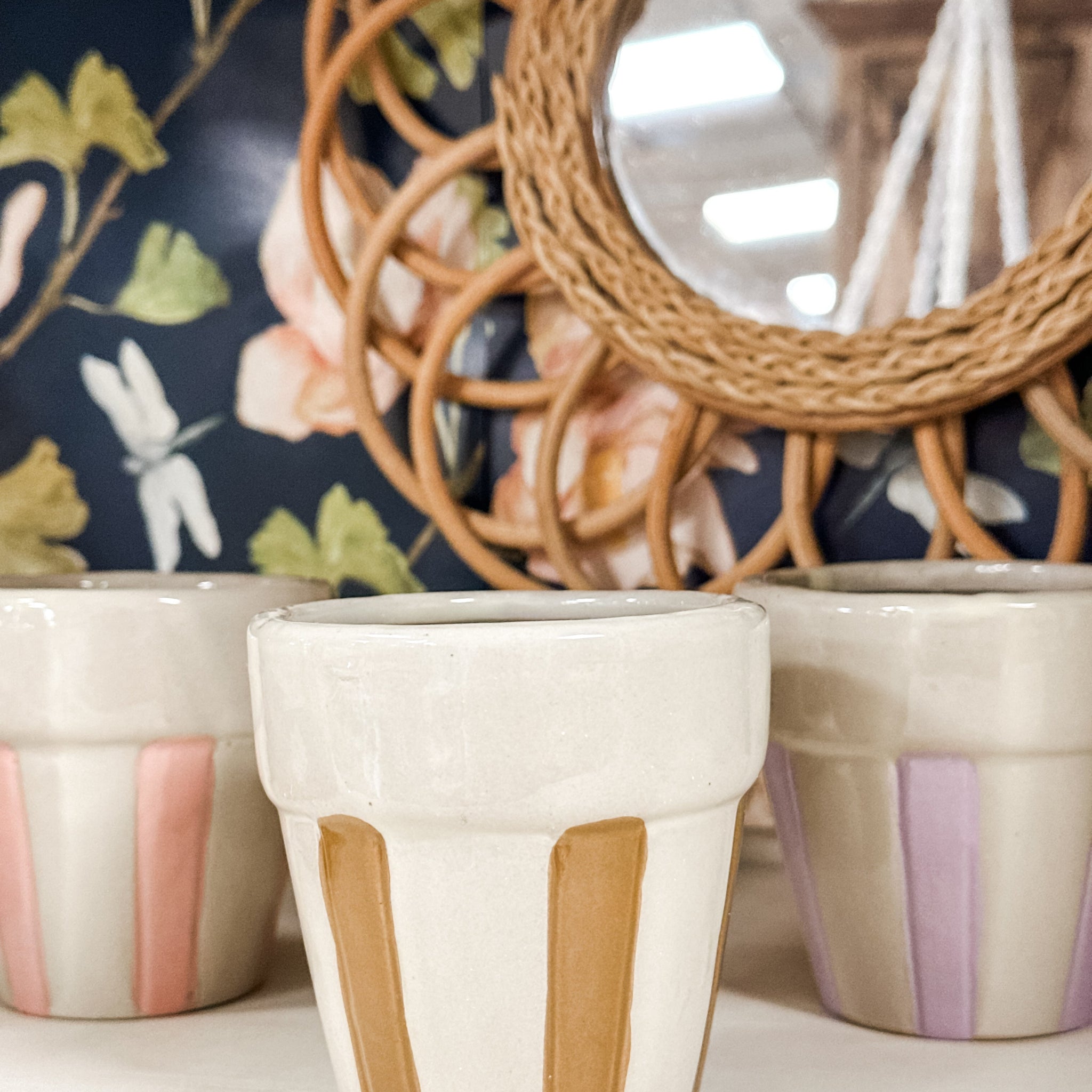 Striped Mini Pots