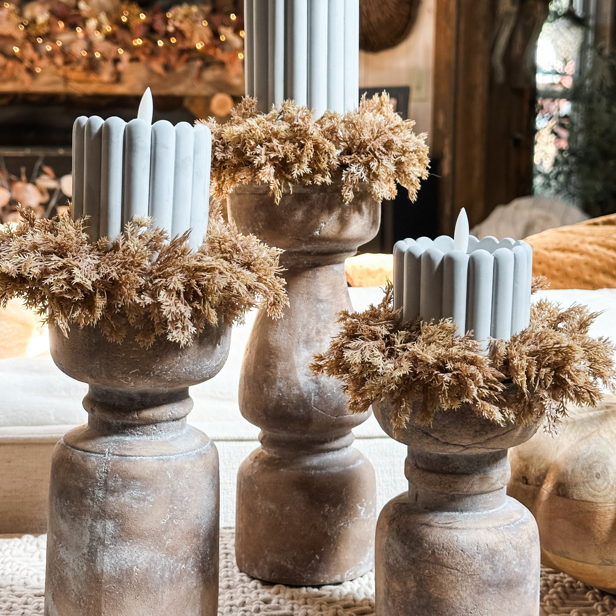 Terracotta Pillar Candle Holder