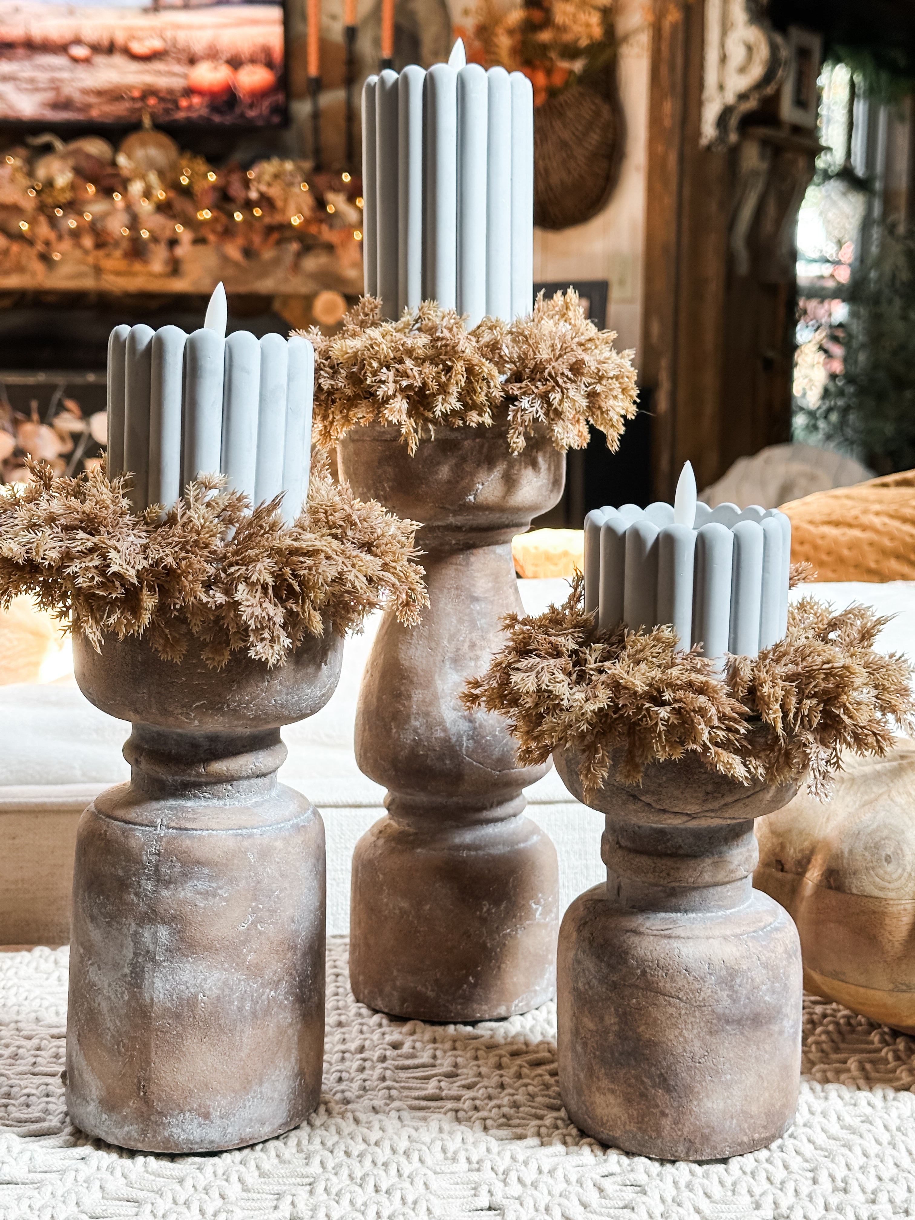 Terracotta Pillar Candle Holder