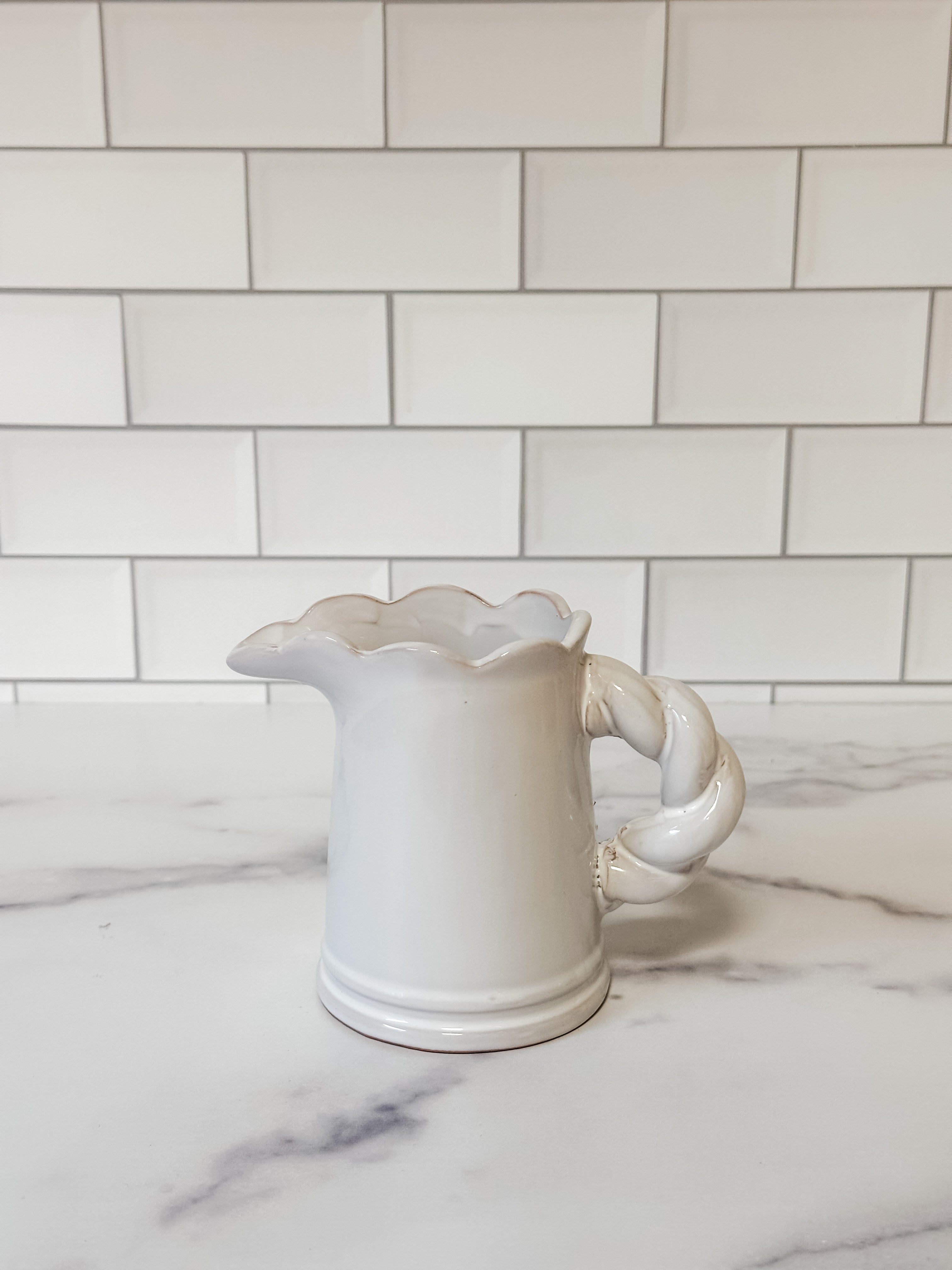 Twisted Handle Pitcher Vase