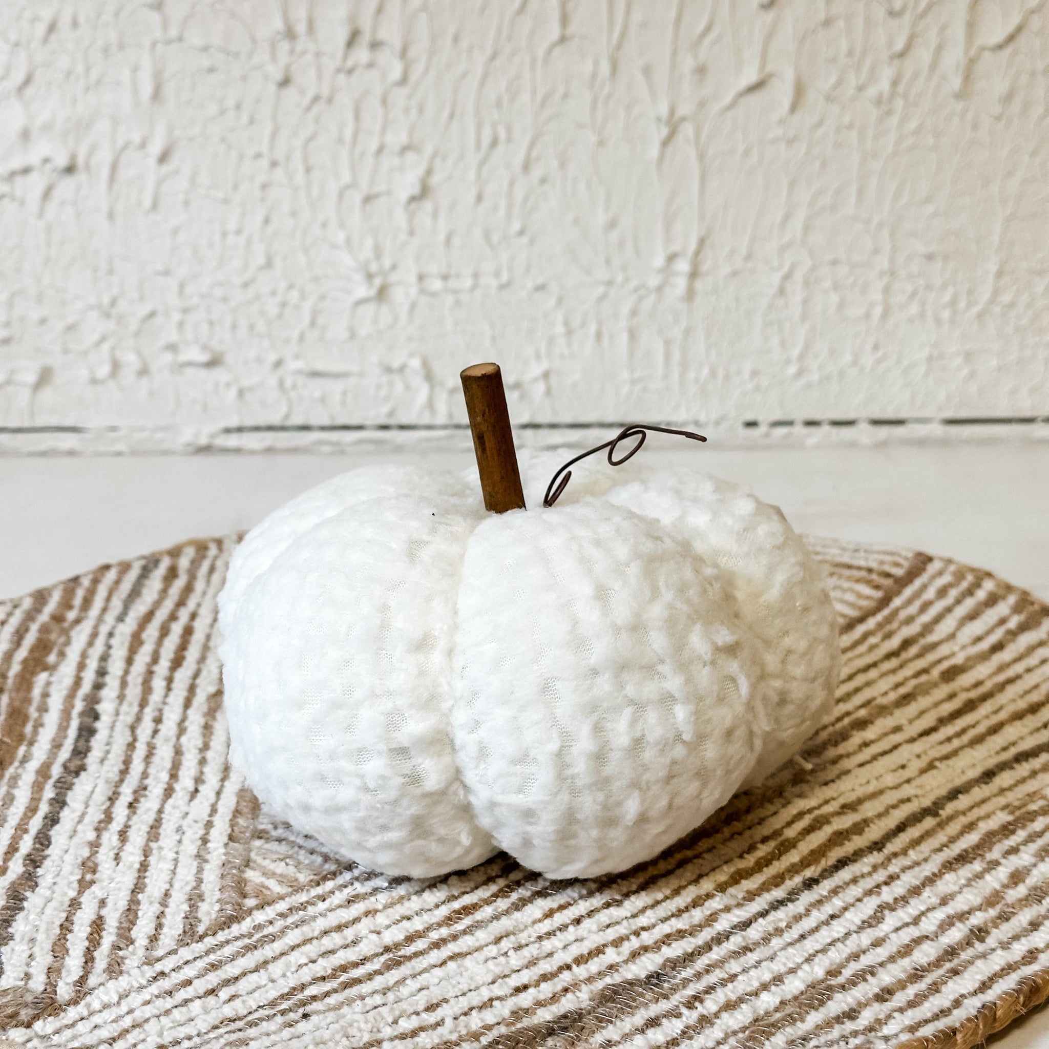 White Fabric Pumpkin
