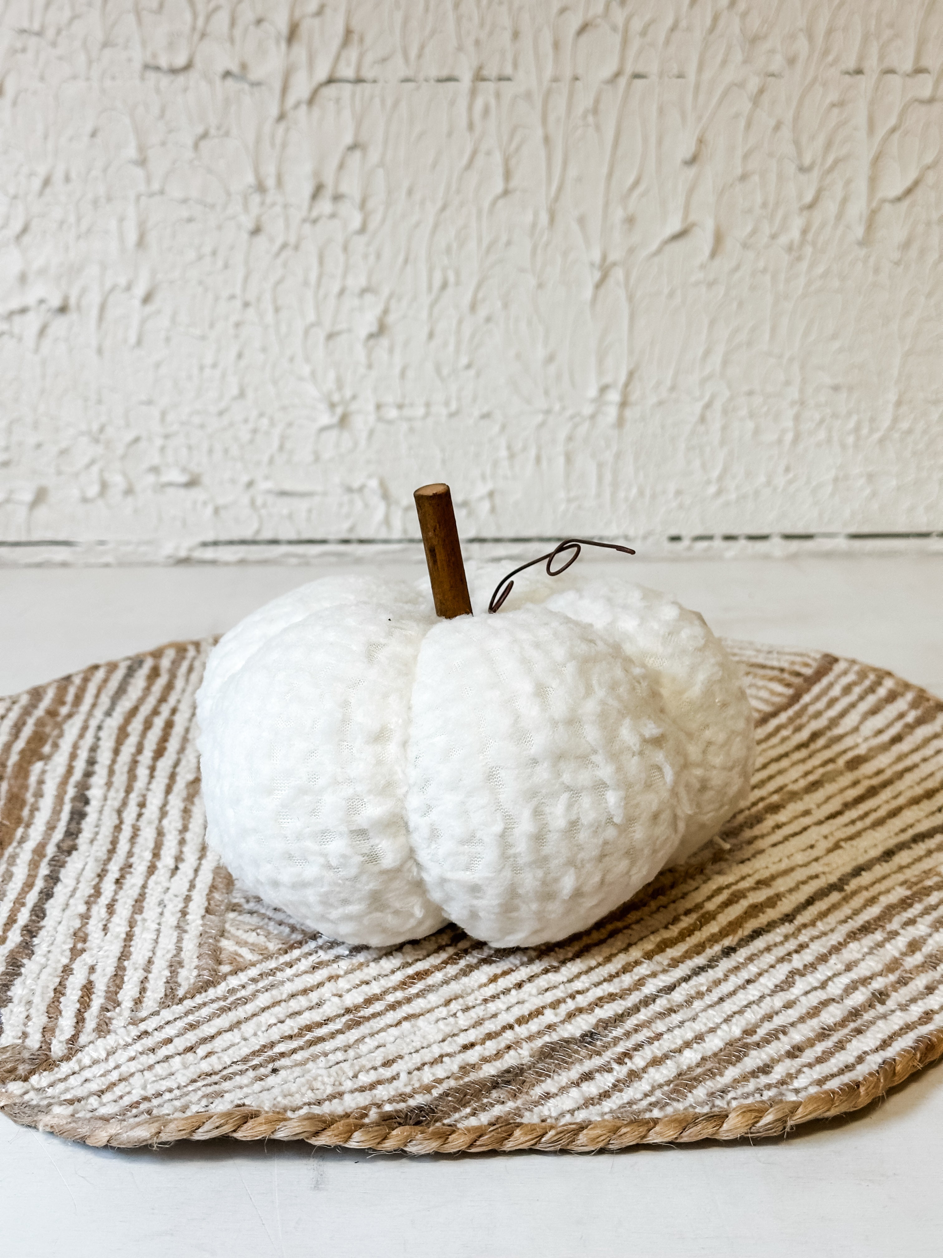 White Fabric Pumpkin