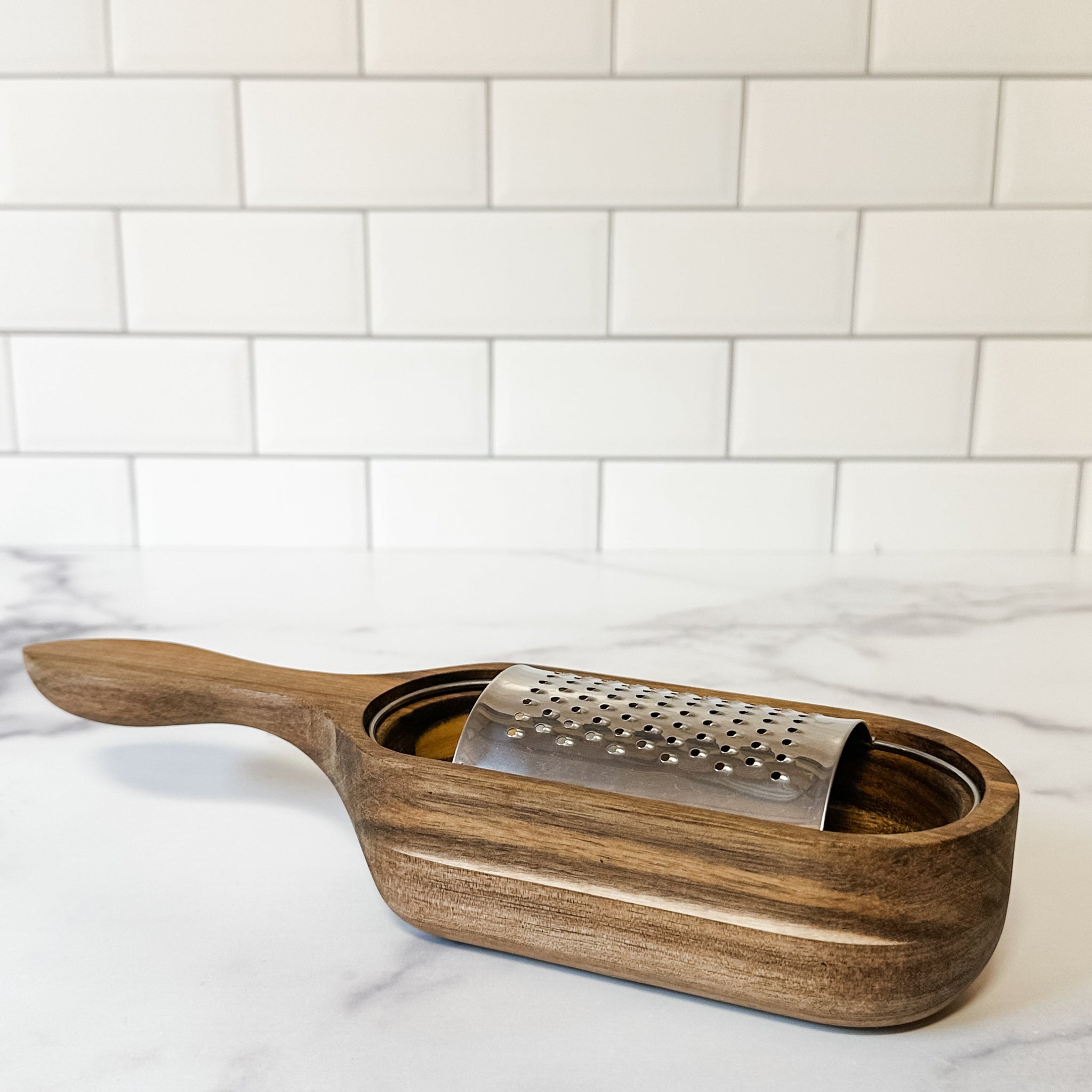 Wood and Stainless Steel Grater