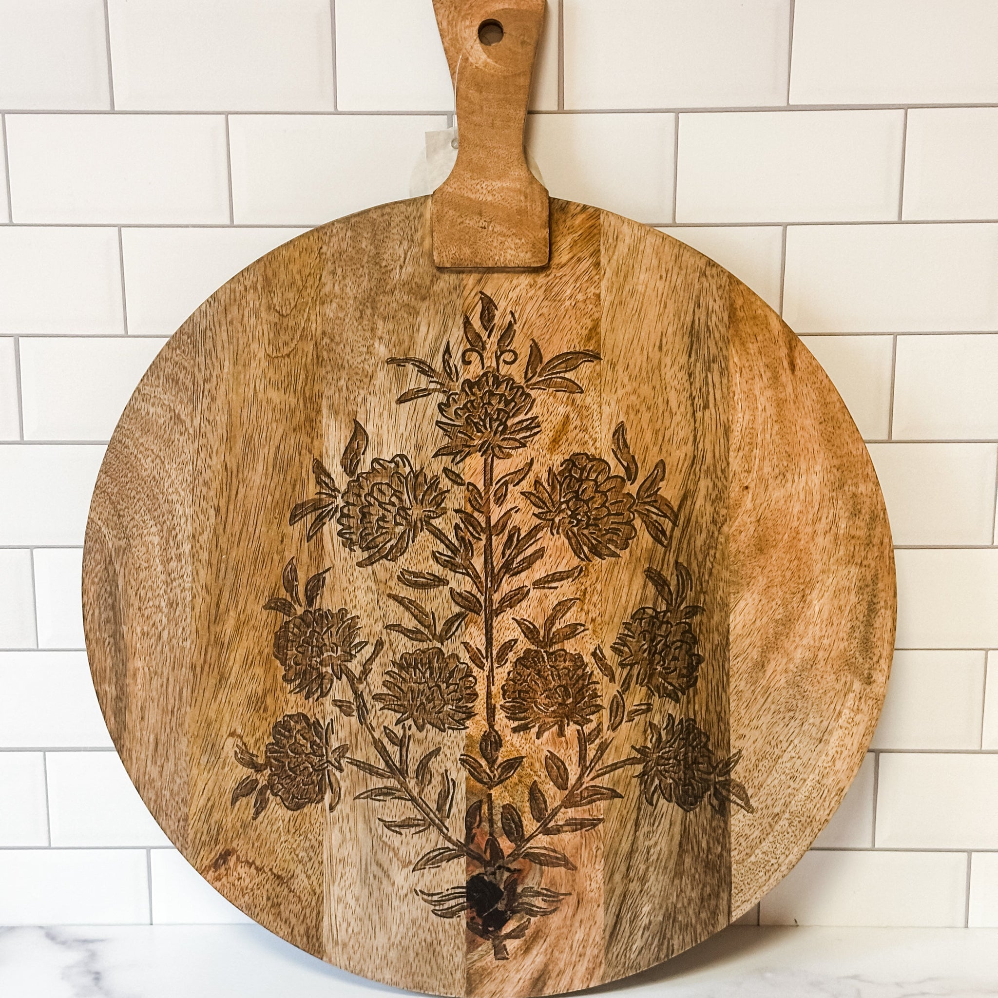Flower Cluster Paddle Cheese Board
